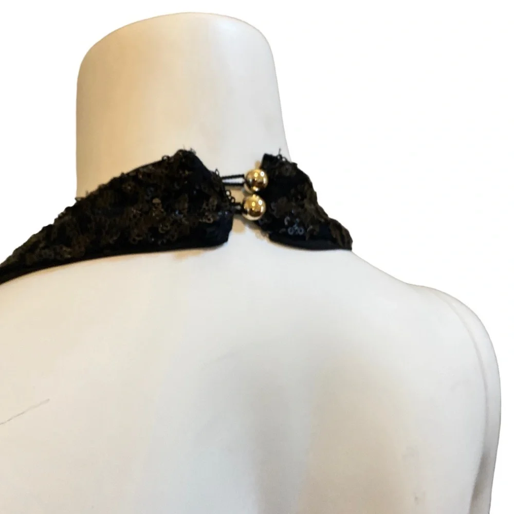 NWT SHINESTAR Black Sequins Bodysuit, Size Large - Picture 7 of 12